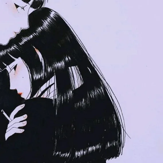 情侣头像抽烟女头