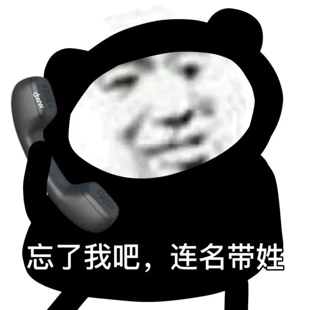 dww忘了我吧，连名带姓(熊猫头表情包)（dww忘了我吧，连名带姓(熊猫头表情包)）