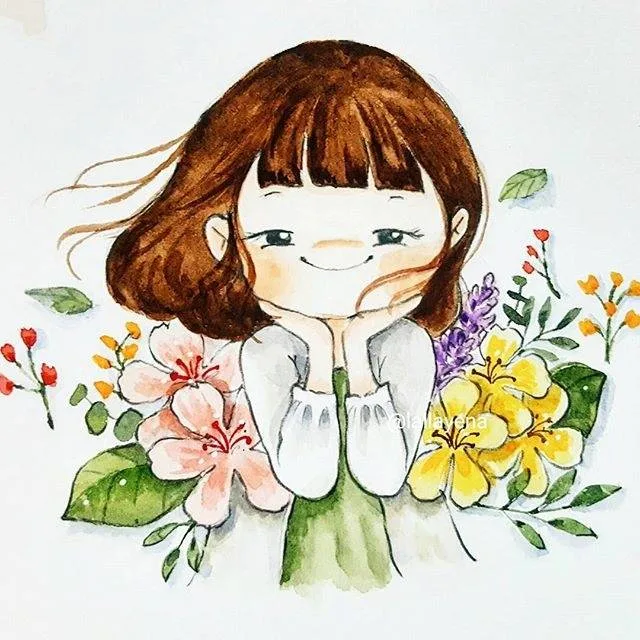 水彩女生头像（水彩女生头像）