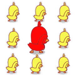 大红鸭与一群魔性小黄鸭跳舞蹦迪 GIF 动图（大红鸭与一群魔性小黄鸭跳舞蹦迪 GIF 动图）