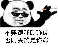 不要跟我硬碰硬否则丢的是你命