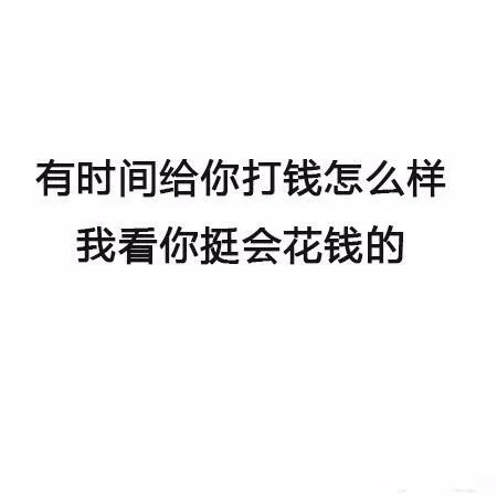 有时间给你打钱怎么样，我看你挺会花钱的
