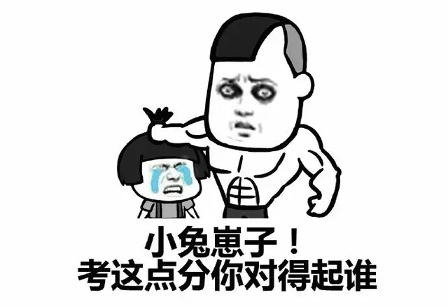 小兔崽子！考这点分你对得起谁（小兔崽子！考这点分你对得起谁）
