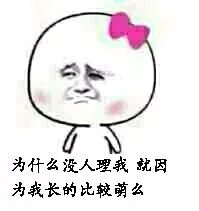 为什么没人理我，就因为我长得比较萌么？