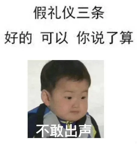 假礼仪三条好的可以你说了算不敢出声（假礼仪三条好的可以你说了算不敢出声）