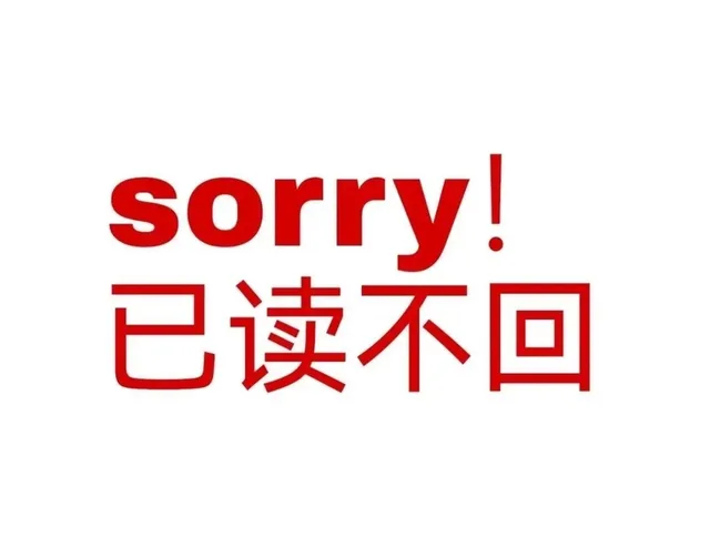 sorry已读不回（sorry已读不回）