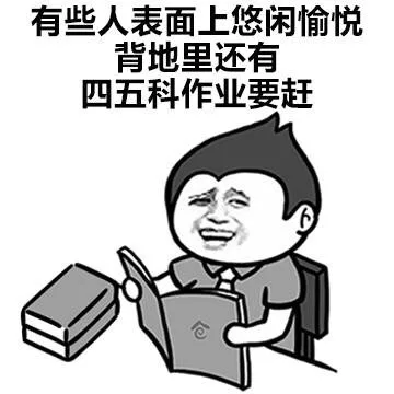 有些人表面上悠闲愉悦，背地里还有四五科作业要赶