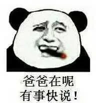 爸爸在呢？有事快说！
