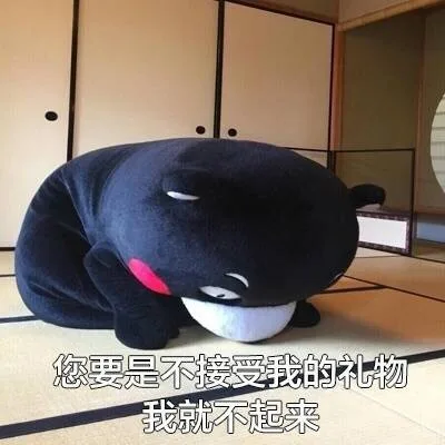 您要是不接受我的礼物，我就不起来