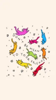 一 猫咪插画壁纸（Kitten Rain ）_插画_壁纸_猫咪表情包