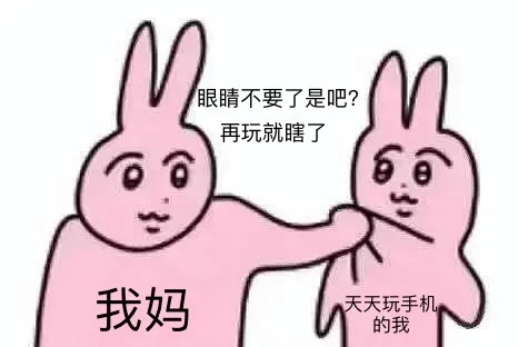 眼睛不要了是吧?再玩就瞎了我妈天天玩手机的我