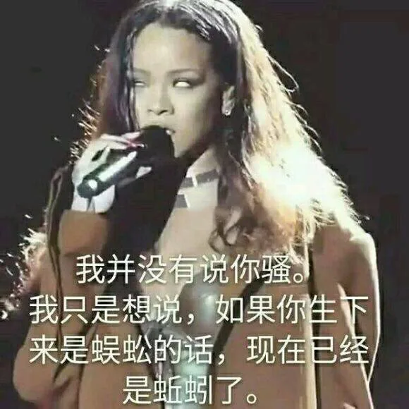 我并没有说你骚。我只是想说，如果你生下来是蜈蚣的话，现在已经是蚯蚓了（我并没有说你骚。我只是想说，如果你生下来是蜈蚣的话，现在已经是蚯蚓了）