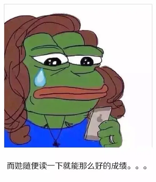 而她随便读一下就能那么好的成绩。。。