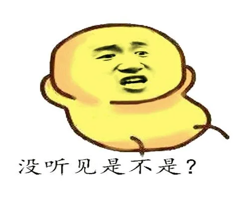 没听见是不是？