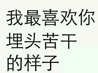 我最喜欢你埋头苦干的样子