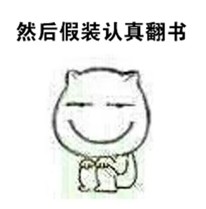 然后假装认真翻书（然后假装认真翻书）