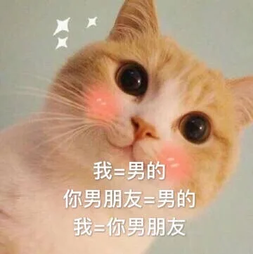我=男的，你男朋友=男的，我=你男朋友