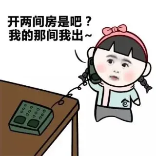 开两间房是吧？我的那间打我出~