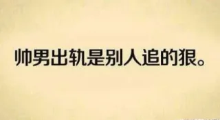 帅男出轨是别人追的狠。