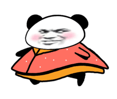 抖音超火的超大霸屏熊猫头动态表情包_斗图_群聊表情包