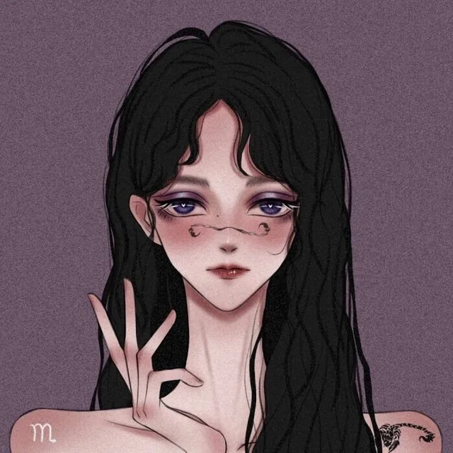 长发女生头像5