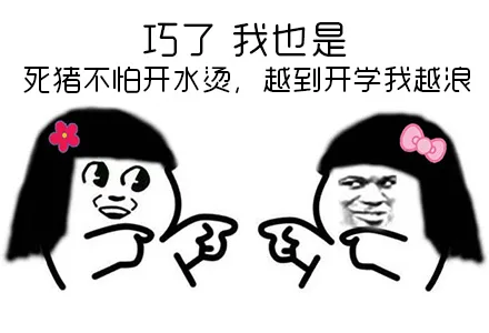 巧了，我也是，死猪不怕开水烫，越到开学我越浪（巧了，我也是，死猪不怕开水烫，越到开学我越浪）