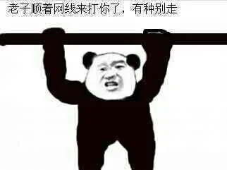 老子顺着网线打你了，有种别走 - 你那么屌，爬着网线过来打我啊