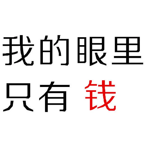 我的眼里只有钱