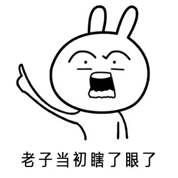 老子当初瞎了眼了