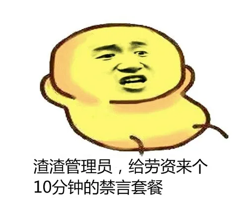 渣渣管理员，人劳资来个10分钟的禁言套餐