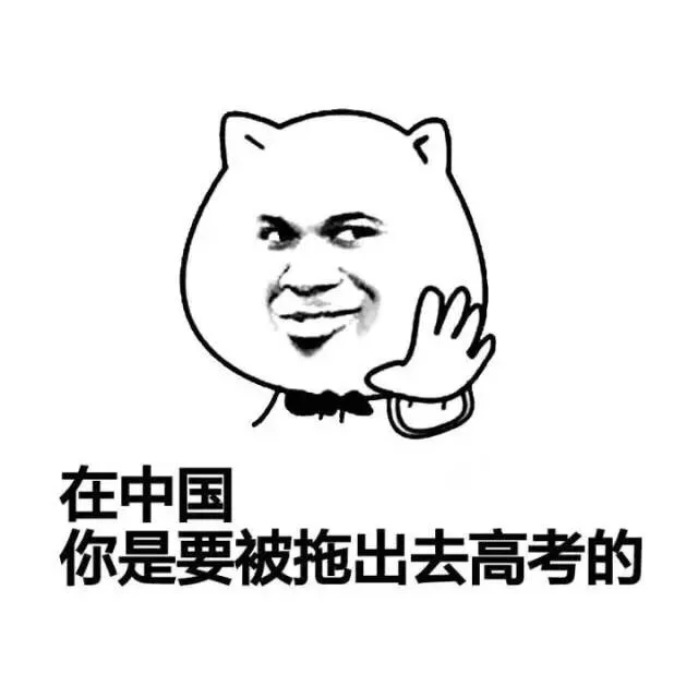 在中国，你是要被拖出去高考的