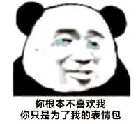 你根本就不喜欢我，你只是为了我的表情包才和我聊天（你根本就不喜欢我，你只是为了我的表情包才和我聊天）