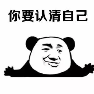 你要认清自己（熊猫头）表情包