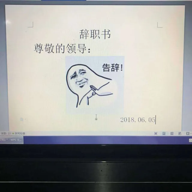 辞职书：告辞！ _装逼