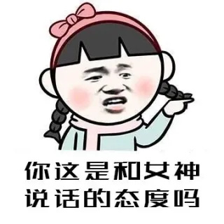 你这是和女神说话的态度吗？ _装逼_斗图_怼人表情表情包