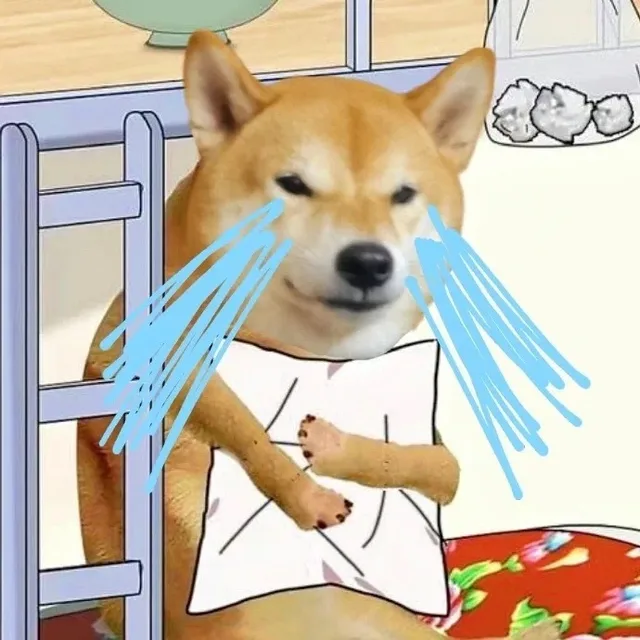 哭泣狗子表情包