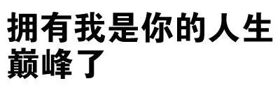 拥有我是你的人生巅峰了