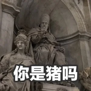 你是猪吗（雕像表情包）