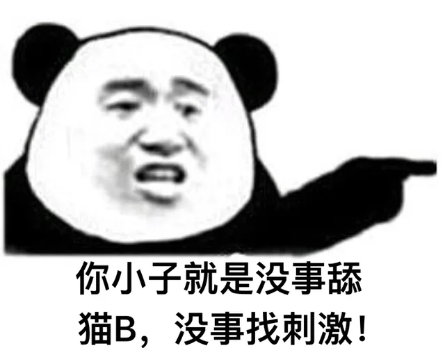 你小子就是没事舔猫 B，没事找刺激