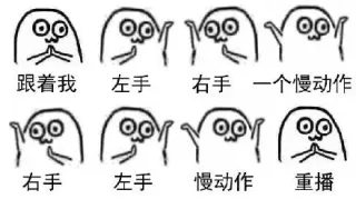 跟着我，左手右手一个慢动作，右手左手慢动作重播