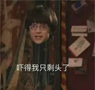 吓得我只剩头了