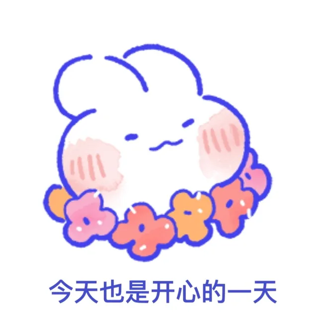 今天也是开心得一天（兔兔表情包）
