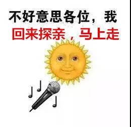 不好意思各位,我回来探亲,马上走