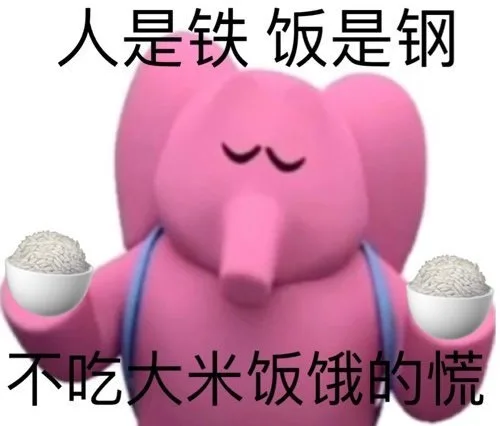 人是铁 饭是钢 不吃大米饿得慌
