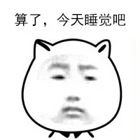 算了，今天睡觉吧