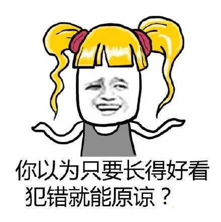 你以为只要长得好看，犯错就能原谅？