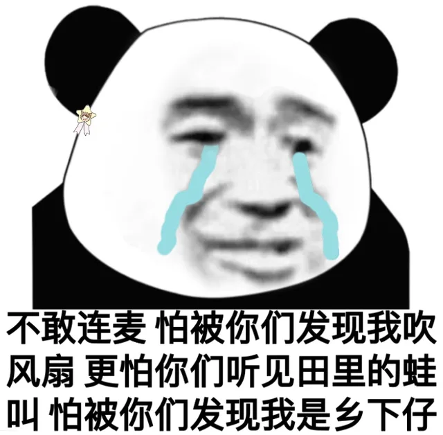 不敢连麦，怕被你们发现我吹风扇，更怕你们听见田里的蛙叫，怕被你们发现我是乡下仔