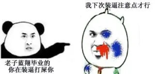 老子蓝翔毕业的，你在装逼打屎你，我下次装逼注意点才行