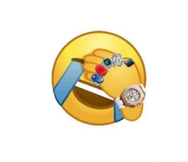 emoji 无奈表情炫富
