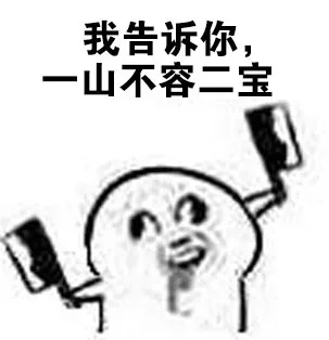 我告诉你，一山不容二宝